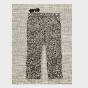 Rafaella Comfort Leopard Stretch Straight Capri Pant 12